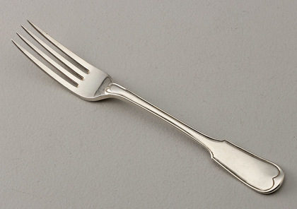 Extremely Rare Cape Silver Fiddle Thread Without Shoulders Table Fork - Lawrence Twentyman (2nd example)